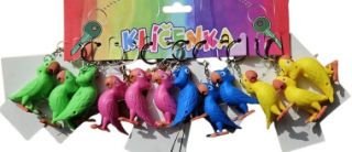 Obrázek z Klíčenka papoušek 6cm zvuk, světlo, 4dr (12) 